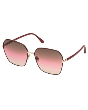 Tom Ford FT0839 69F Claudia-02 Gl�nzende Bordeaux-Sonnenbrille