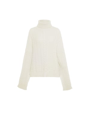 Mymo Pullover Damen Wollweiß