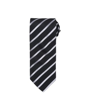 Premier - Krawatte für Herren (Schwarz/Silber)