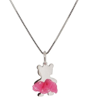 Orphelia 'Bear Bow' Kinderkette aus 925er Sterlingsilber mit Anhänger - Silber ZH-7132
