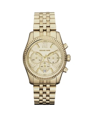 Michael Kors MK5556 Lexington Chronograph Champagner Zifferblatt Gold Pvd Damenuhr