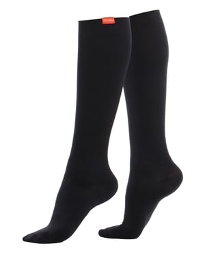 VIM&VIGR - Baumwollsocken mit abgestufter Kompression 20-30 mmhg für Männer und Frauen - Schwarz