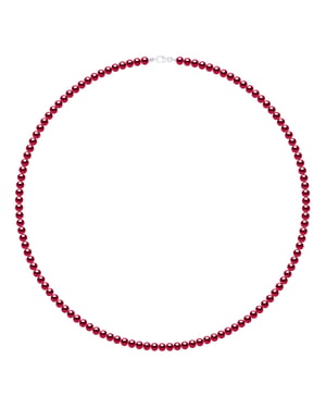 Halskette aus echten Süßwasser-Zuchtperlen, halbrund, 6–7 mm