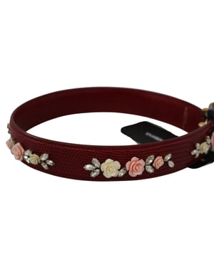Dolce & Gabbana Sac à main en cuir rouge à fleurs pour femme - Accessoire - Bandoulière