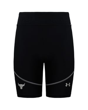 Under Armor Project Rock Heatgear Black/Beige Womens Bike Shorts 1366005 001