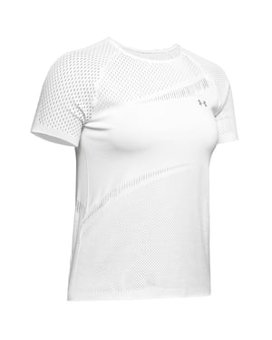 Under Armour Womens Warrior Strick kurzarm T-Shirt Weiß 1328290 112