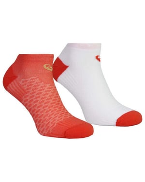 Asics Motion Dry 2er-Pack Damensocken in Weiß/Pfirsich