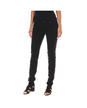 Lange Jeanshose mit schmal geschnittenem Saum 10DBF0475-B088 woman