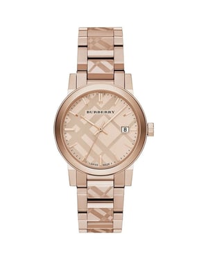 Burberry BU9039 Rose GoldTone Zifferblatt Edelstahl Unisex Uhr