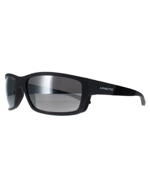Arnette Rectangle Herren Medium Grau Grau Spiegel Silber Polarisiert AN4336 Frambuesa