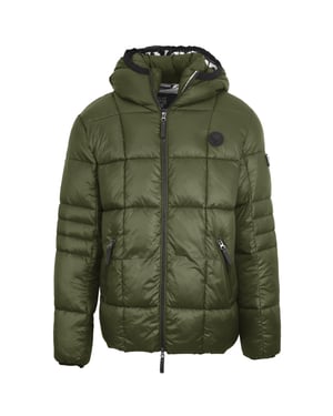 Plein Sport Small Circle Logo gesteppte grüne Jacke