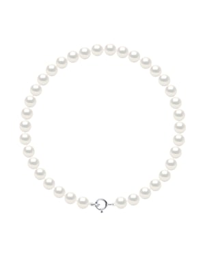 DIADEMA - Armband - Echte Süßwasserperlen - Weiß - Weißgold
