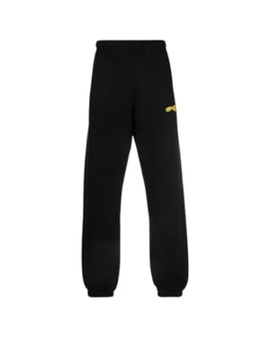 Off-White Crystal Wiz Slim-Jogginghose in Schwarz mit Bundchen