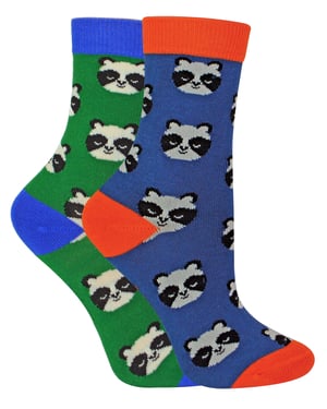 Mr Heron - 2 Paar Socken aus Bambus mit Tiermuster - Panda
