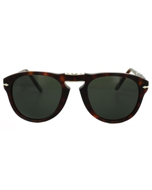 Persol Lunettes De Soleil PO0714 24/31 Havana Vert Pliing 54mm