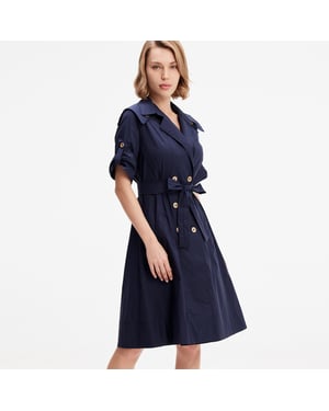 Trenchcoat-Kleid aus Baumwolle