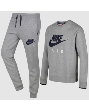 Nike Herren-Trainingsanzug mit Rundhalsausschnitt Grau
