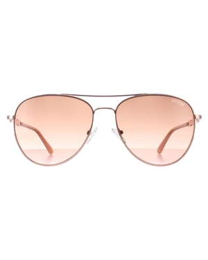 Guess Aviator Womens Glänzend Rose Gold Braun Gradient GF6143
