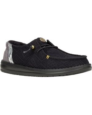 HEYDUDE Wendy Boho Crochet Polyester Damen Schwarz Loafers