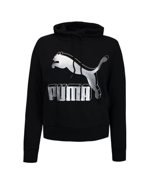 Puma Grafiklogo Langarm Pullover Black Womens Hoodie 595915 71