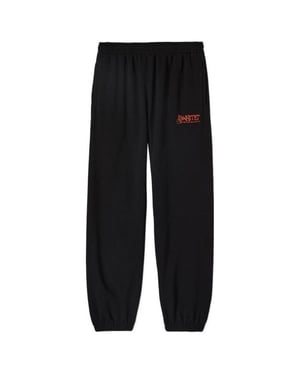 Off-White Graffiti Arrow Crew Design Schmale, schwarze Jogginghose mit Bundchen
