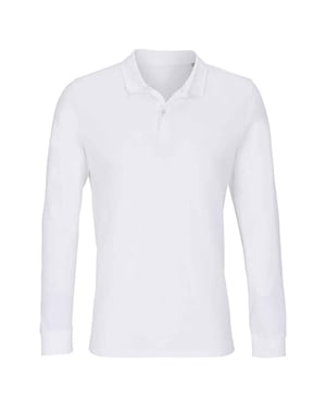 SOLS - "Planet" Poloshirt für Herren/Damen Unisex Langärmlig (Weiß)