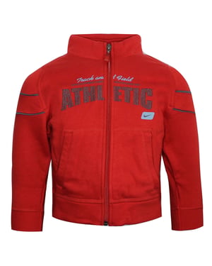 Nike Athletic Jungen Jungen Sweatshirt Cardigan Red 491538 611 - klein