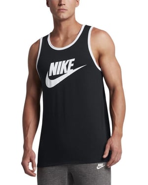 Nike Herren-Weste mit großem Swoosh-Ace-Logo in Schwarz