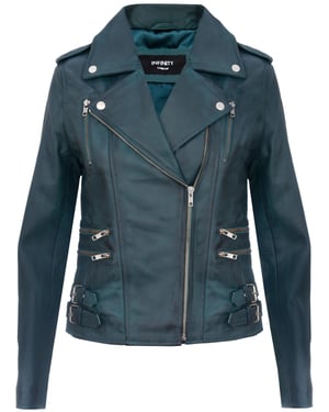 Damen Leder Brando Bikerjacke-Loddon
