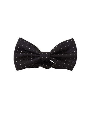 Dolce & Gabbana Graue 100% Seide Verstellbare Hals Papillon Männer Krawatte