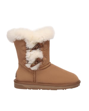 EVER AU Frauen Storch Horn Toggle Knopf kurze Stiefel
