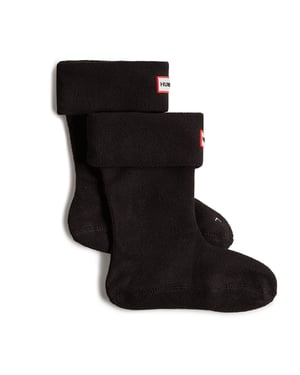 Hunter recycelte Kinder schwarze Fleece Black Boot Socken