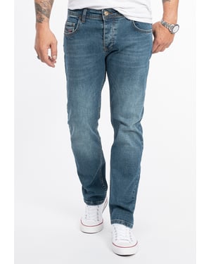 Rock Creek Jeans Straight Leg Blau