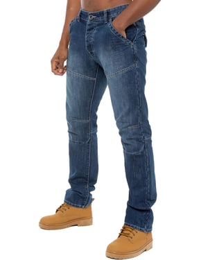 Enzo Herren Denim Jeans Straight Leg - Blau