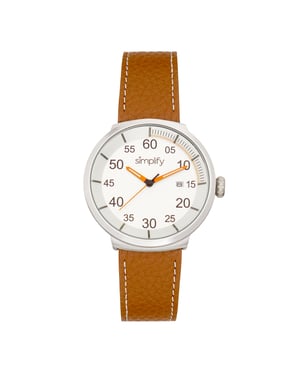 Simplify The 7100 Lederarmbanduhr mit Datum