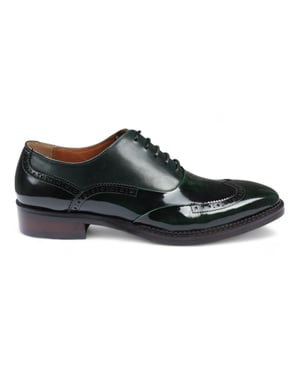Justin Reess Herren-Brogue-Schuhe aus grünem Lackleder - Harry