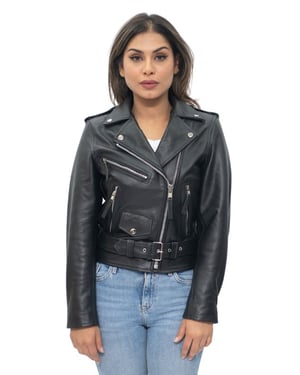 Damen-Bikerjacke aus Brando-Leder aus Rindsleder – Murcia