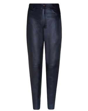 Klassische Damen-Jeans „501“ aus schwarzem Lammnappaleder