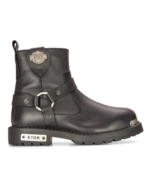 Herren Leder Militärstiefel Schwarz Combat Biker Motorrad Punk Westernstiefel