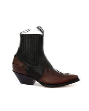 Grinders Unisex-Westernstiefel aus Leder in Schwarz – Arizona Lo