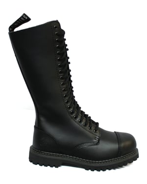 Grinders Unisex Black Punk Military Boots-King CS