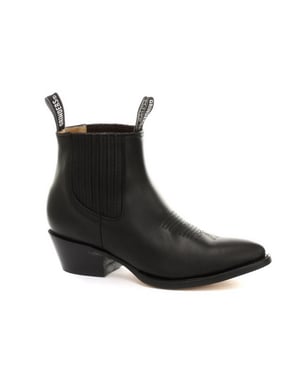 Schwarze Unisex-Western-Stiefeletten von Grinders – Maverick
