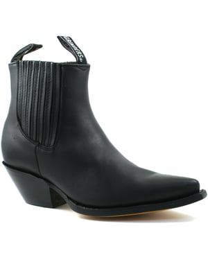 Schwarze Unisex-Western-Chelsea-Stiefel von Grinders – Mustang