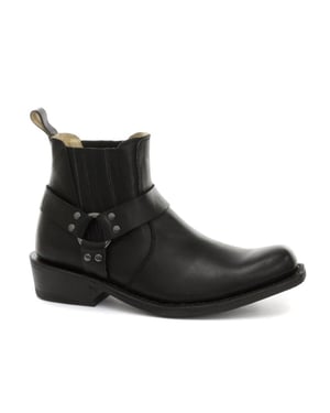 Grinders Unisex Schwarze Western-Lederstiefel-Renegade Lo