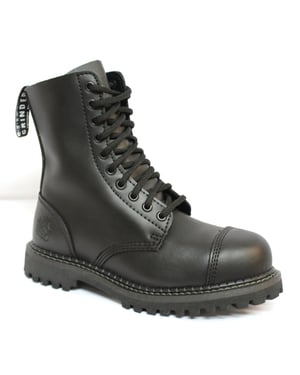 Grinders Stag CS Schwarze Unisex-Sicherheits-Stahlkappen-Militär-Punk-Stiefel