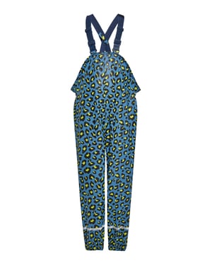 Schmuddelwedda Regenhose Mädchen (Kids) Stahlblau Limette Leo