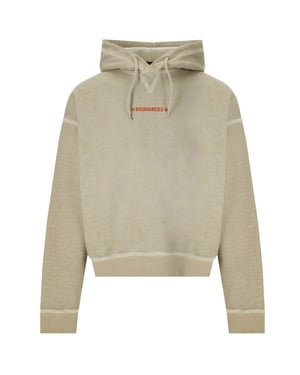 Dsquared2 Cipro Fit Small Logo Mastic Beige Kapuzenpullover