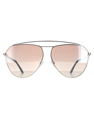 Tom Ford Aviator Damen Silber Havanna Braun Silber Gradient Spiegel Binx FT0681