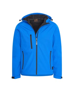 Softshell Hood Jacket Royal von Cappuccino Italia in der farbe Blau und in größe L.