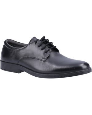 Hush Puppies Neal Leder Herren Schwarz Schnürschuhe